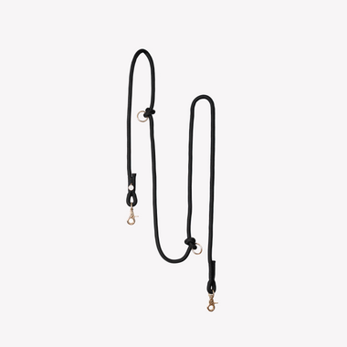 'Black' - Hands Free Braided Leash - FURLOU 