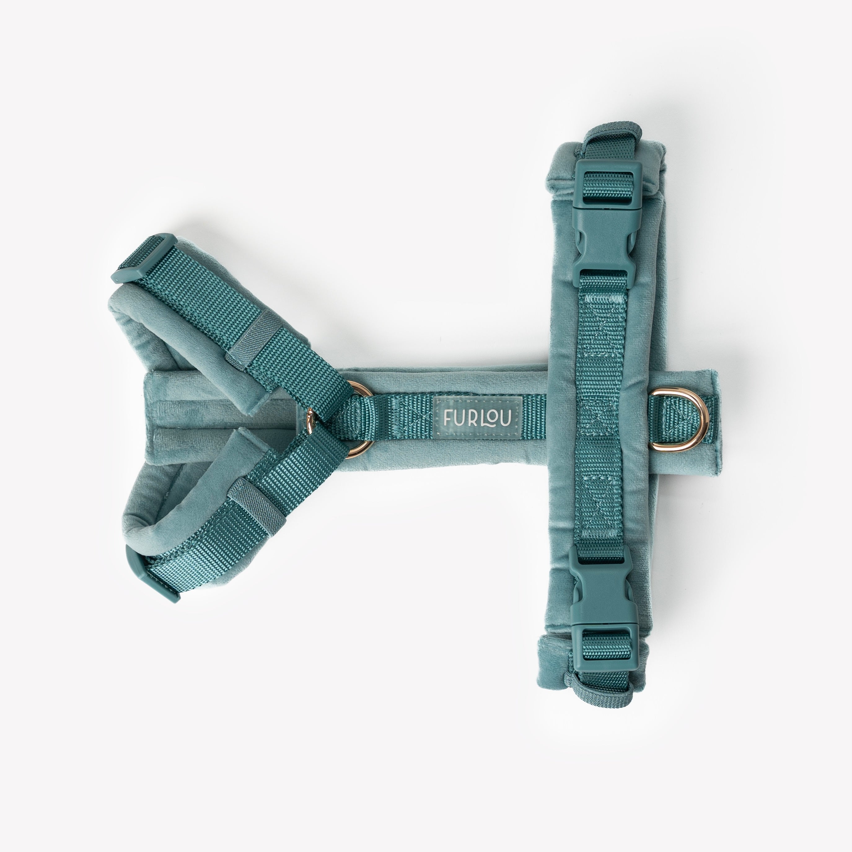 Blue - Velvet Dog Harness - FURLOU 