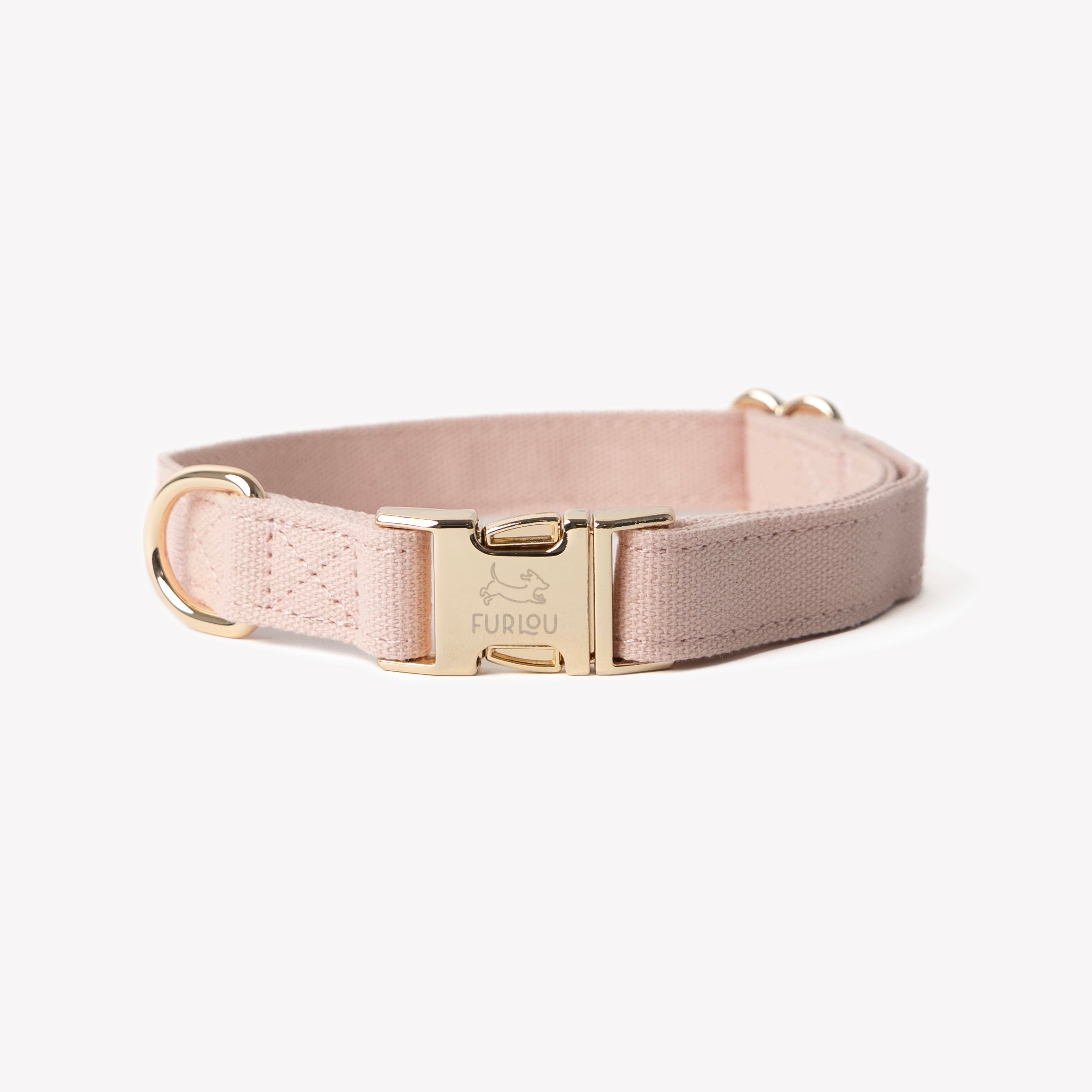 'Powder Rose' - Canvas Dog Collar - FURLOU 
