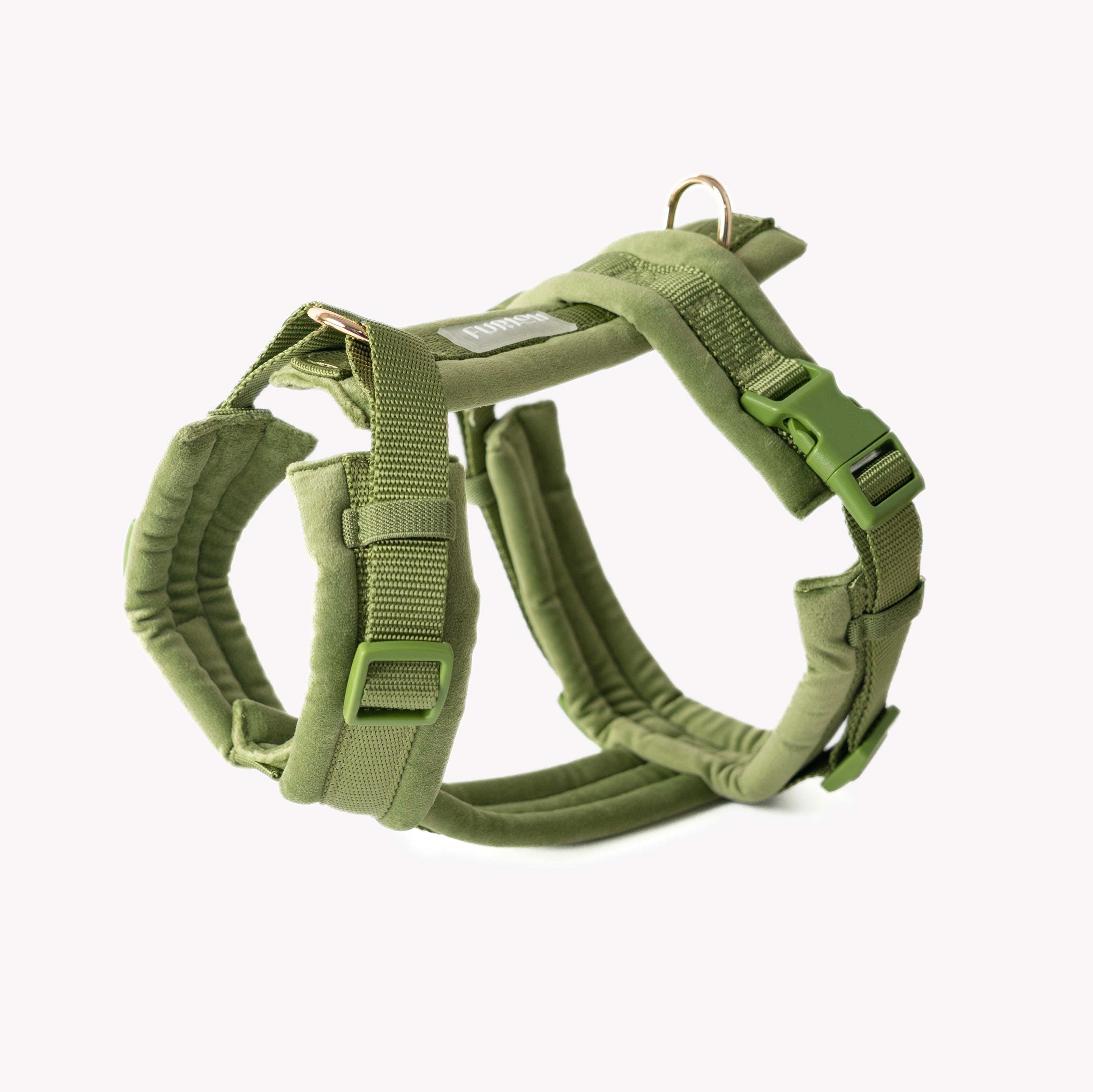 Green - Velvet Dog Harness - FURLOU 