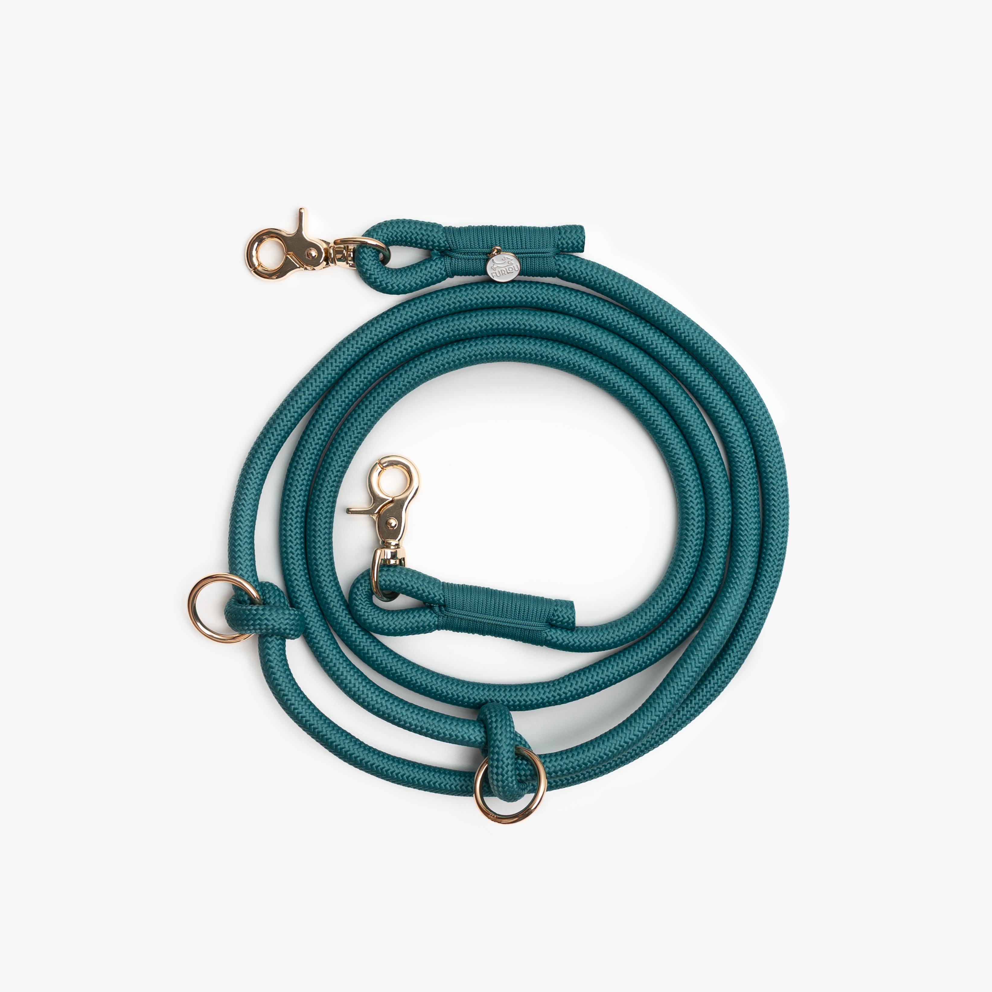 'Blue' - Hands Free Braided Leash - FURLOU 