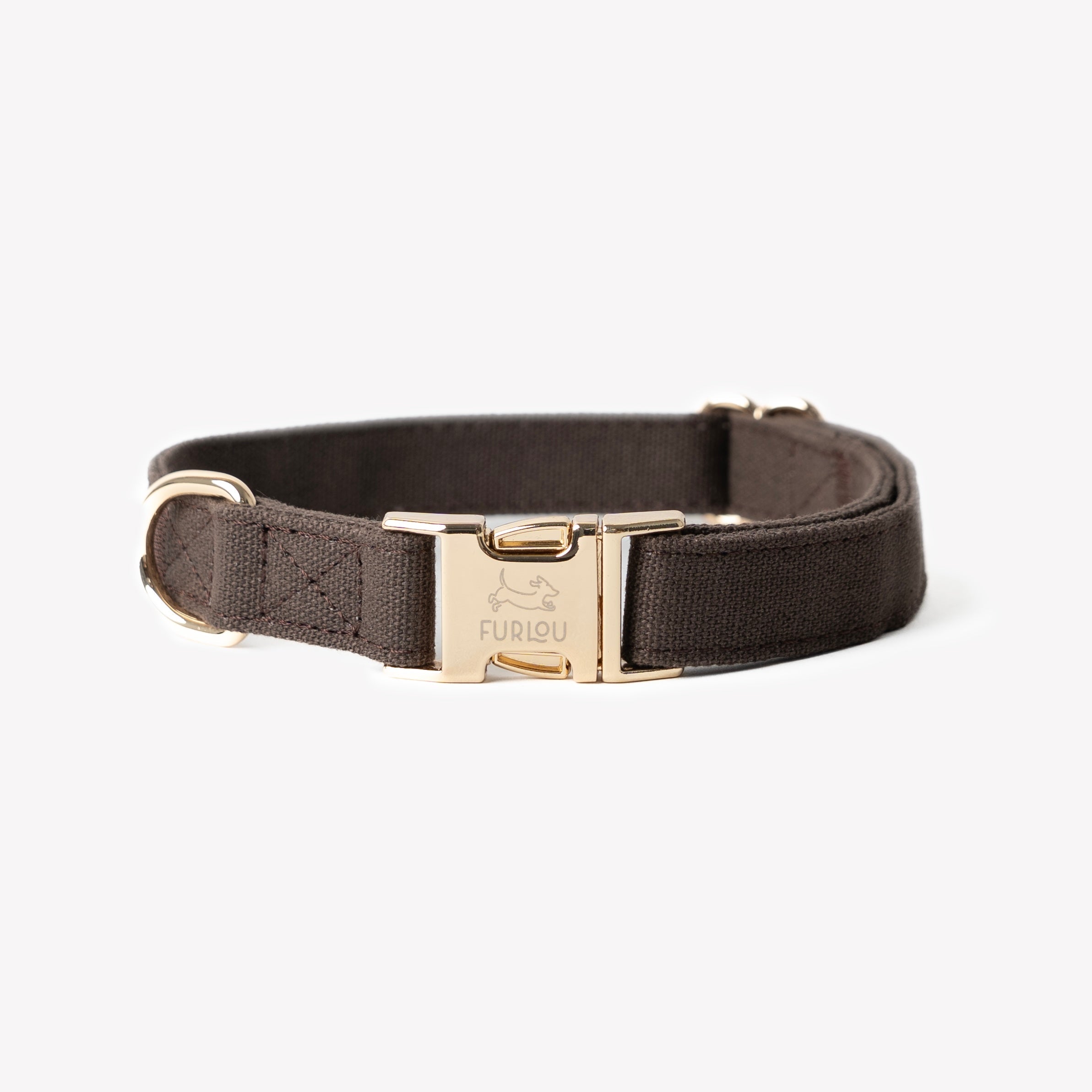 'Brown' - Canvas Dog Collar - FURLOU 