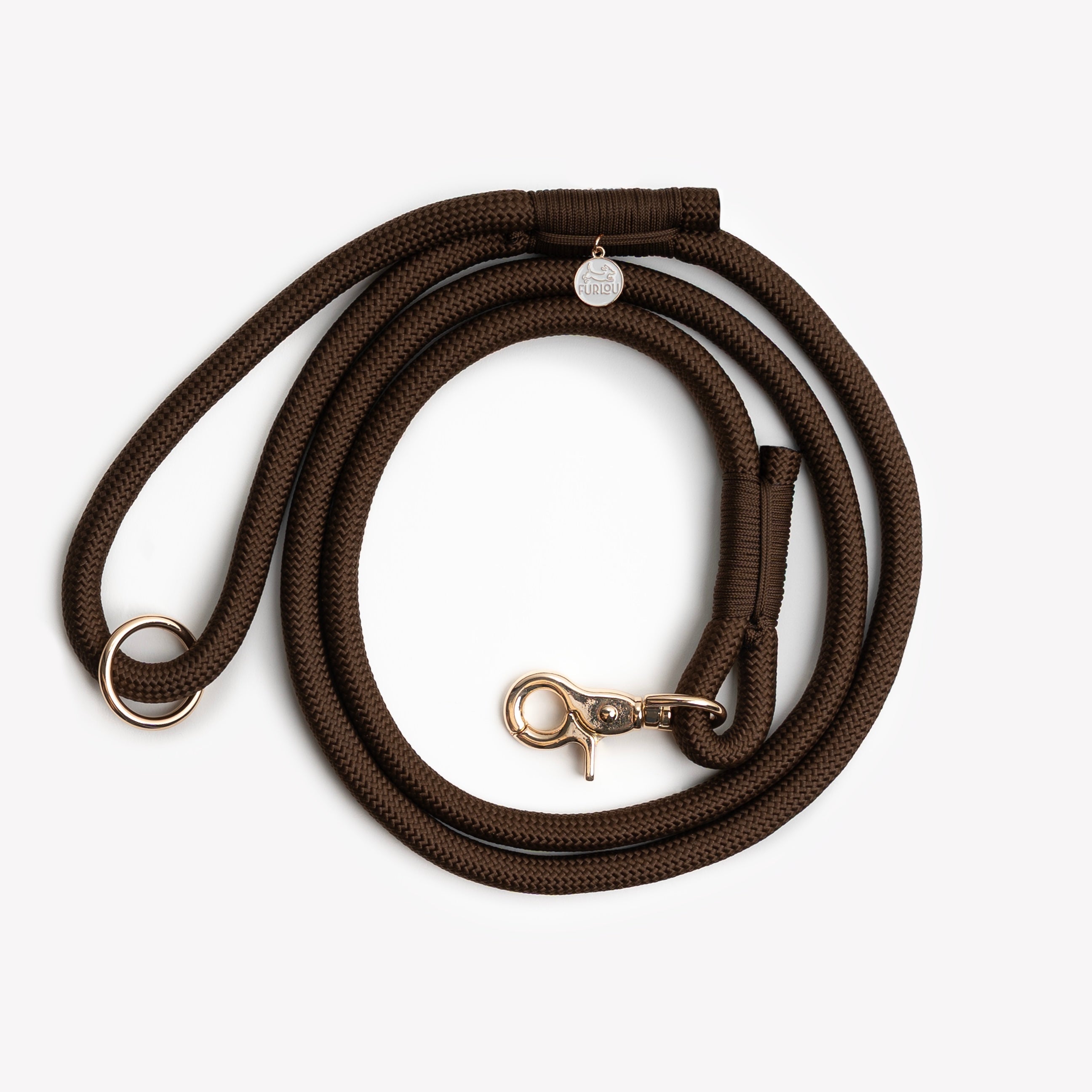 'Brown' - Braided Rope Leash - FURLOU 