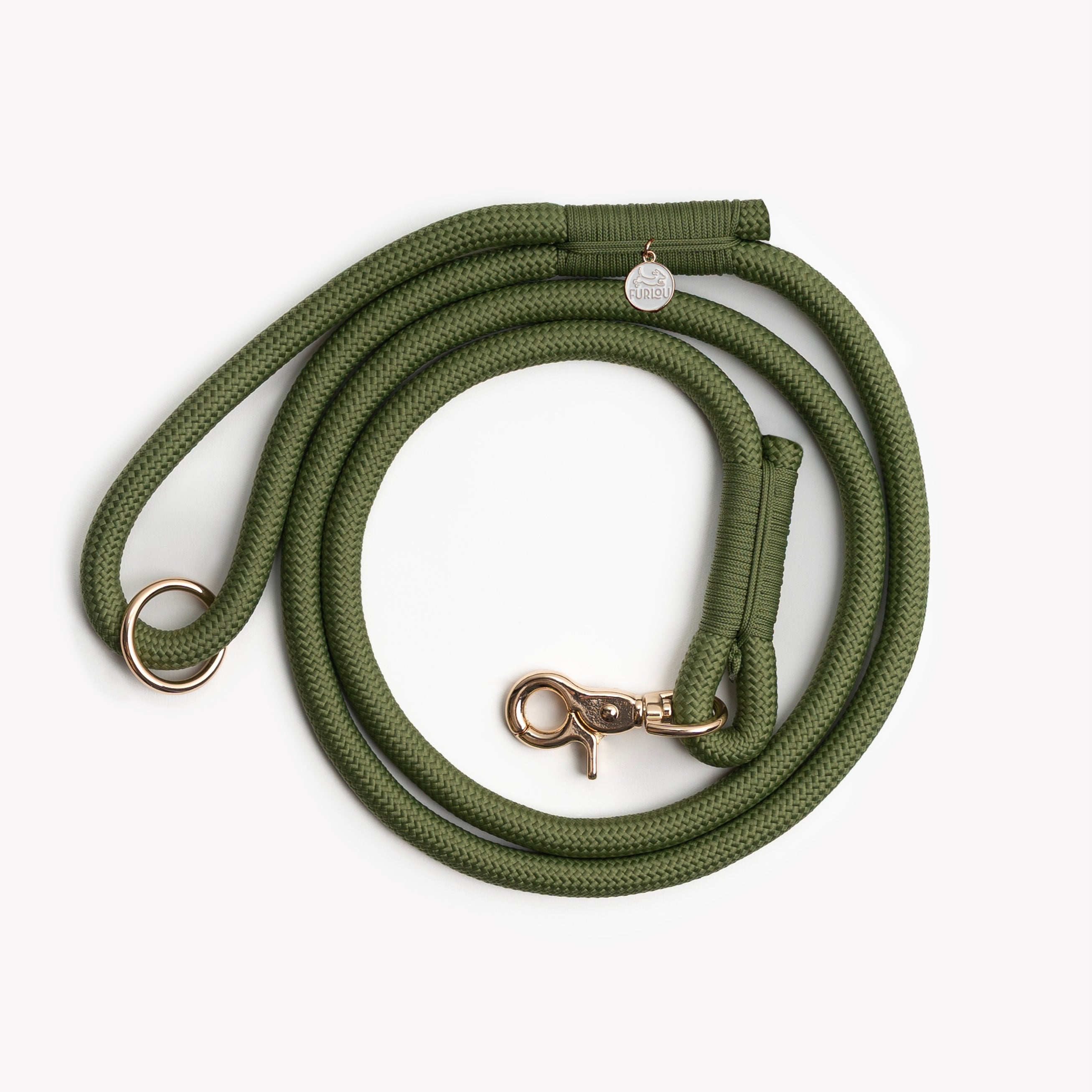 'Green' - Braided Rope Leash - FURLOU 