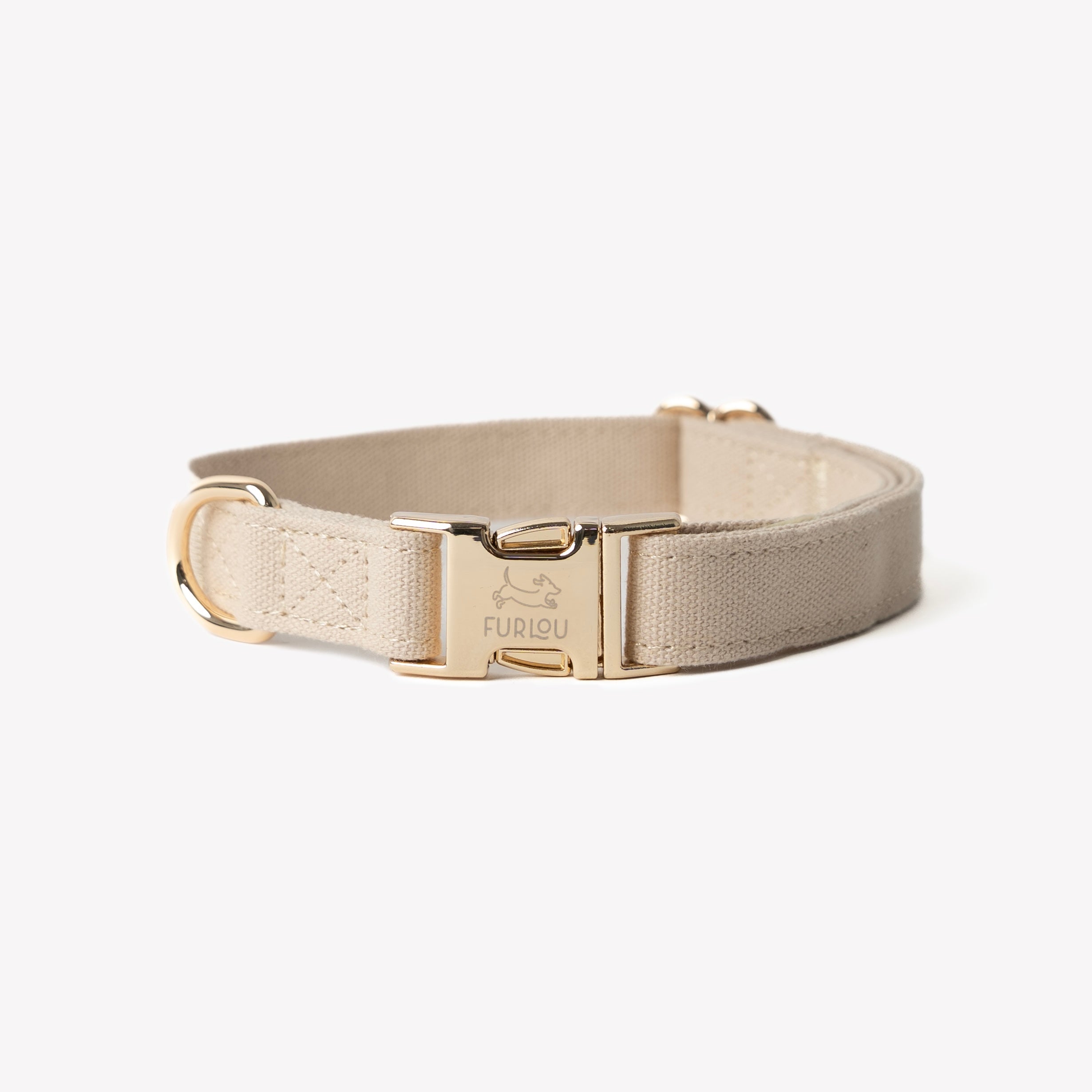 'Tan' - Canvas Dog Collar - FURLOU 