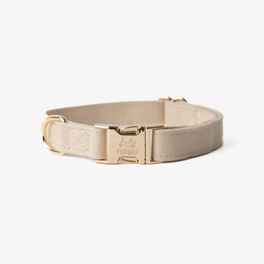'Tan' - Canvas Dog Collar - FURLOU 