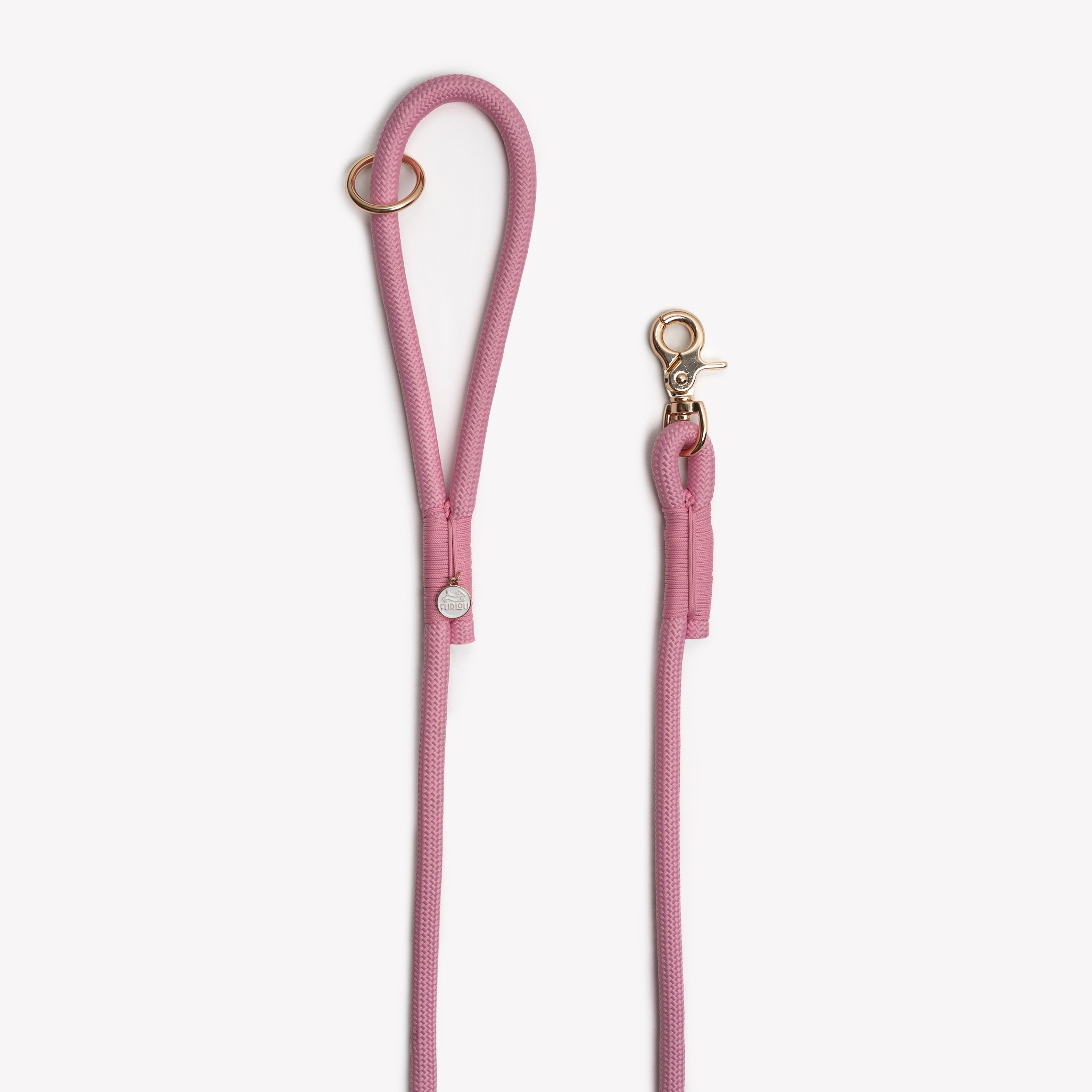 'Pink' - Braided Rope Leash - FURLOU 