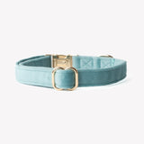 'Blue' - Velvet Dog Collar - FURLOU 