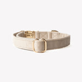'Sand' - Velvet Dog Collar - FURLOU 