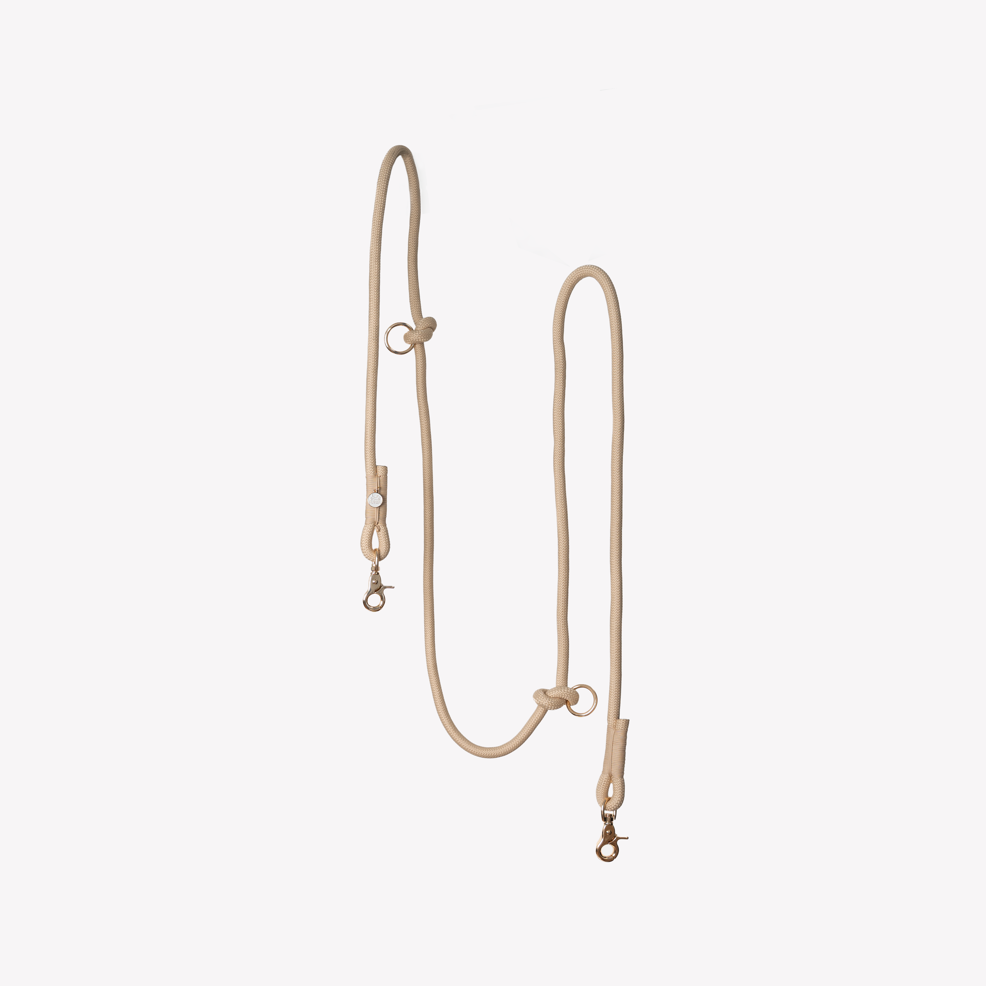 'Tan' - Hands Free Braided Leash - FURLOU 