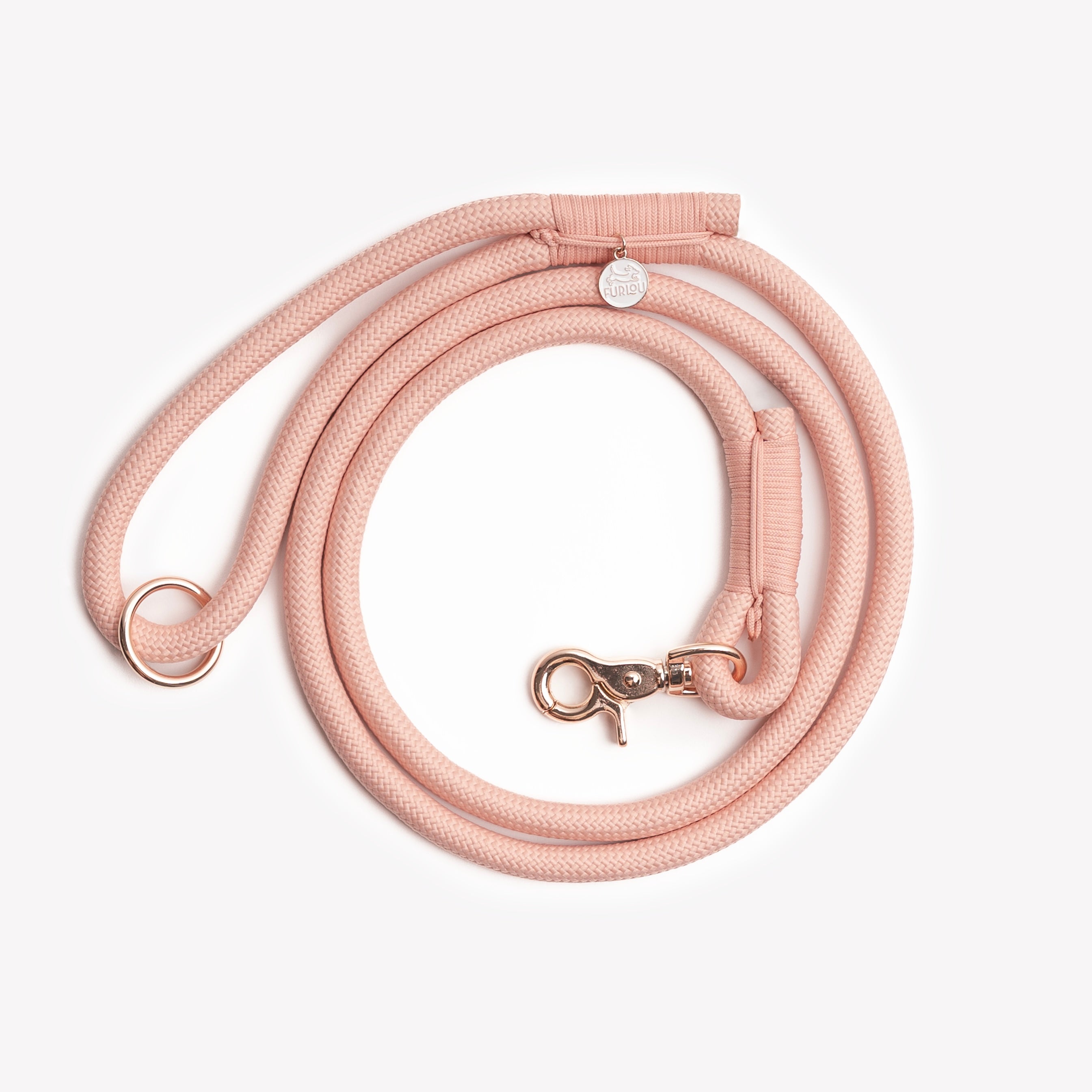 'Powder Rose' - Braided Rope Leash - FURLOU 