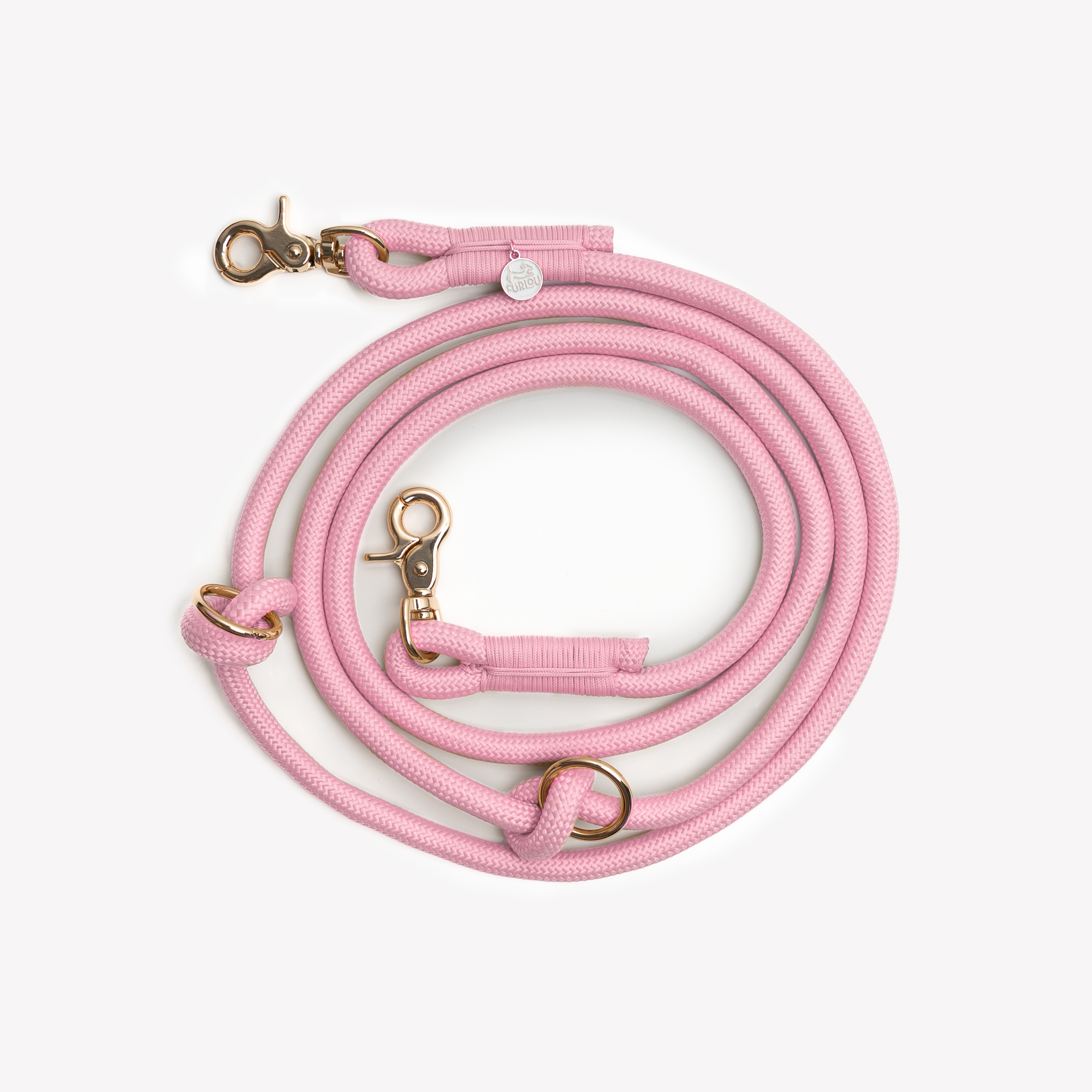 'Pink' - Hands Free Braided Leash - FURLOU 