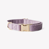 'Lilac' - Velvet Dog Collar - FURLOU 