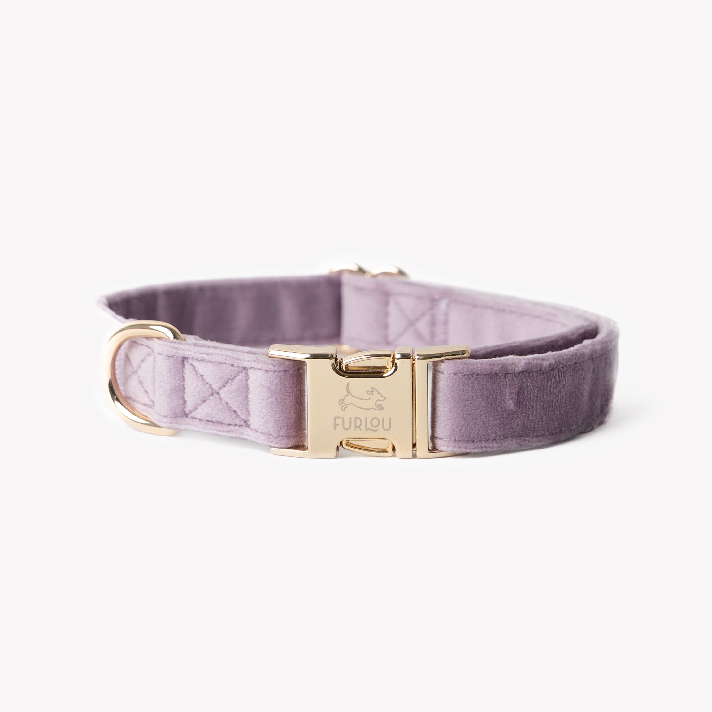 'Lilac' - Velvet Dog Collar - FURLOU 