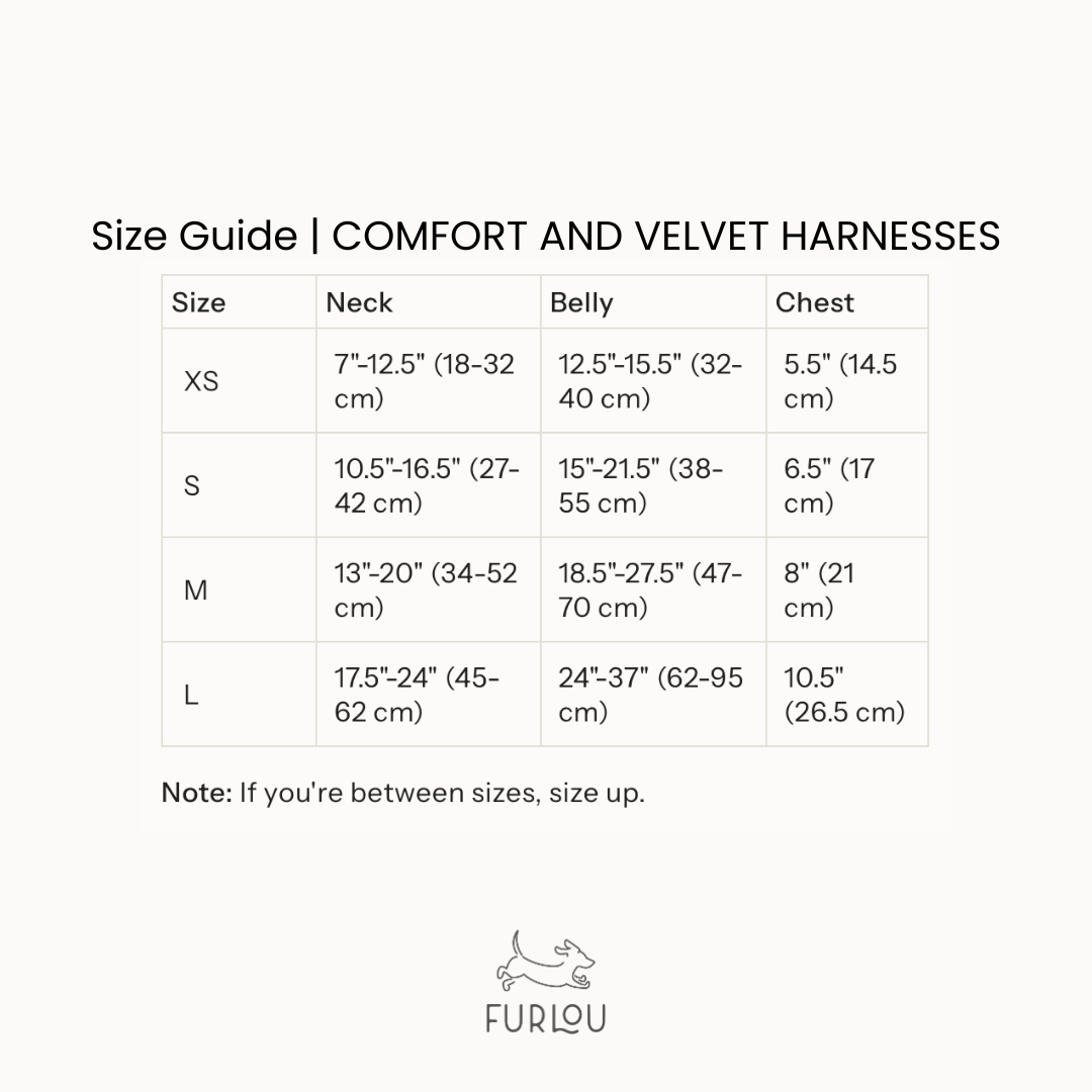 Sand - Velvet Dog Harness - FURLOU 