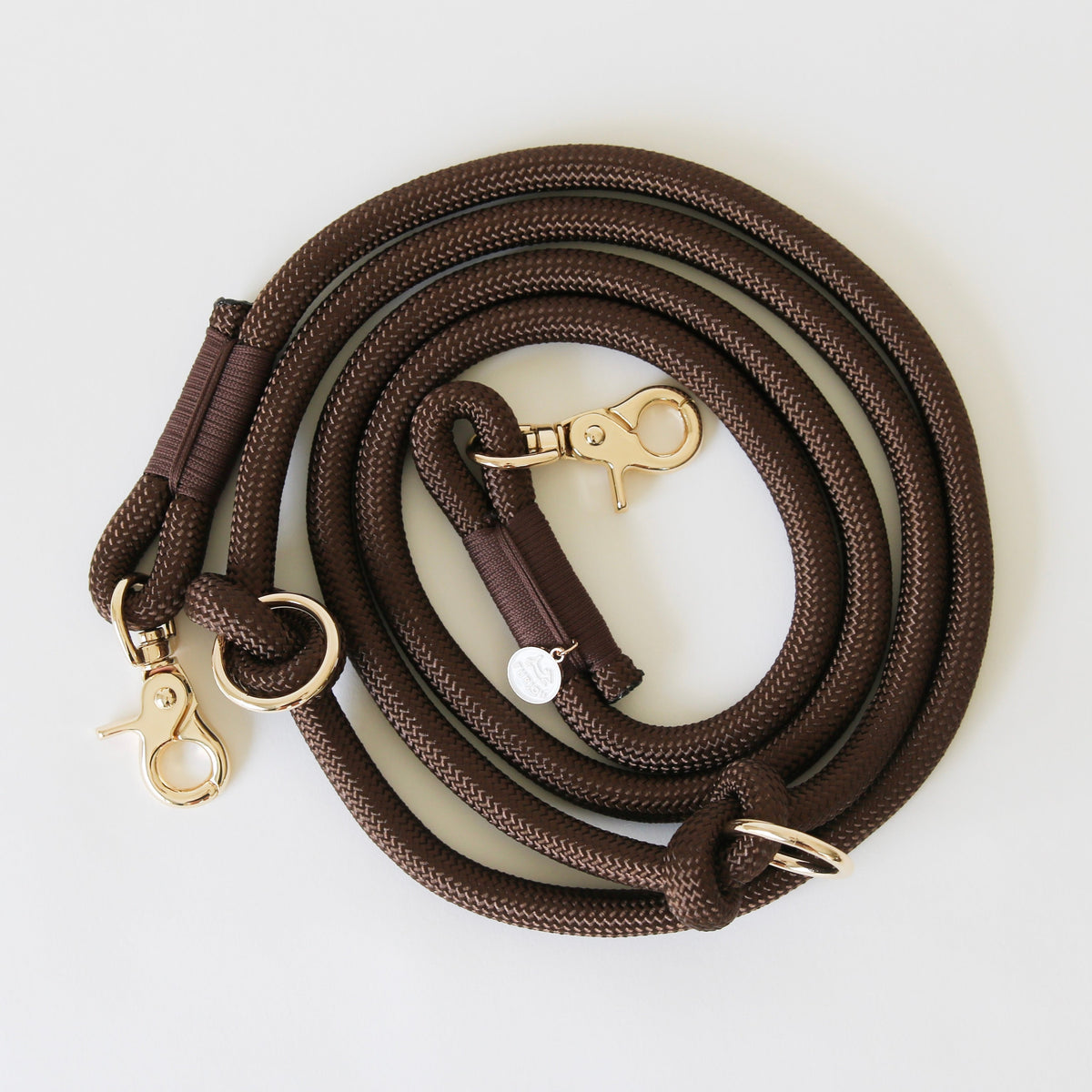'Brown' - Hands Free Braided Leash - FURLOU 