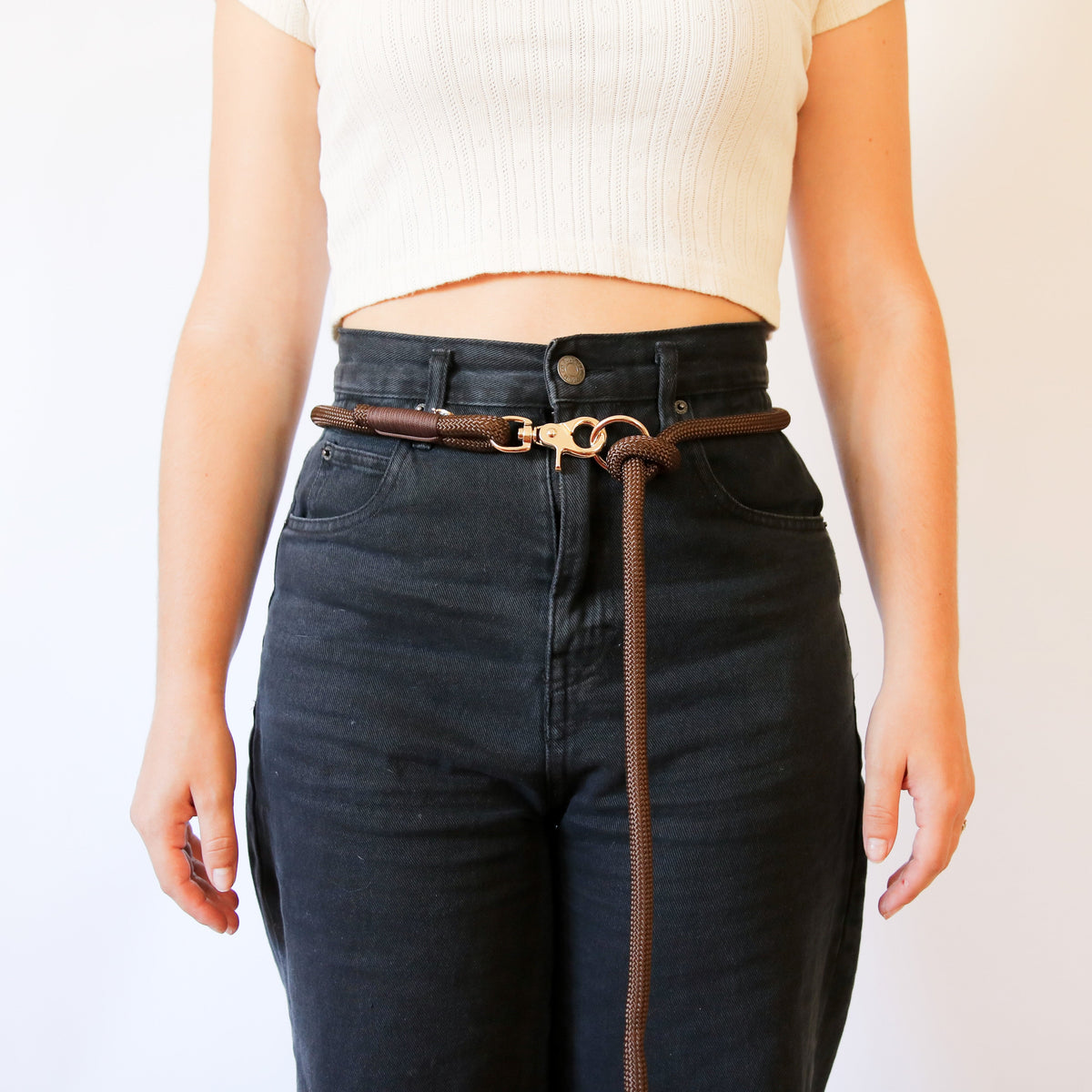 'Brown' - Hands Free Braided Leash - FURLOU 