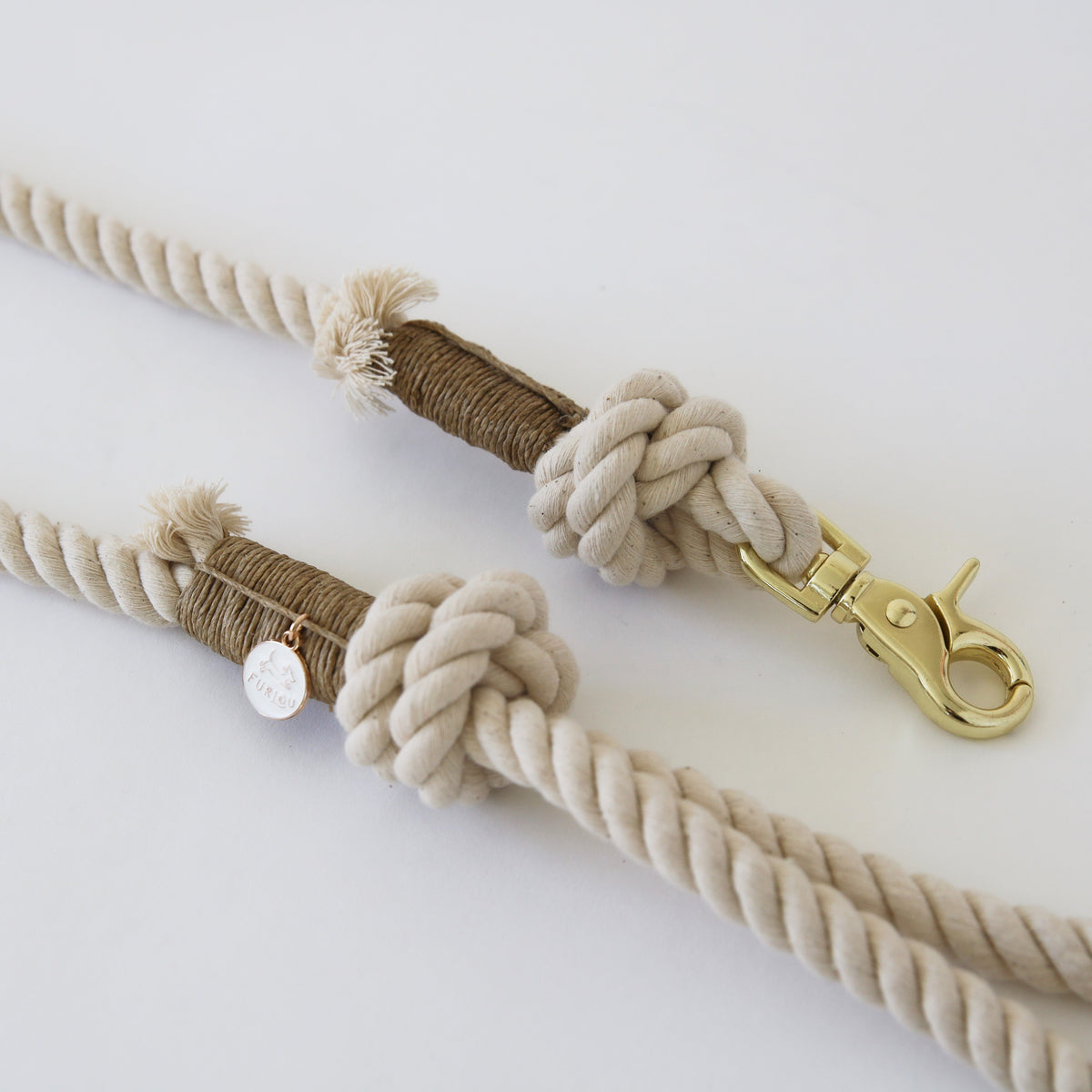 'Vanilla Cream' - Rope Leash - FURLOU 